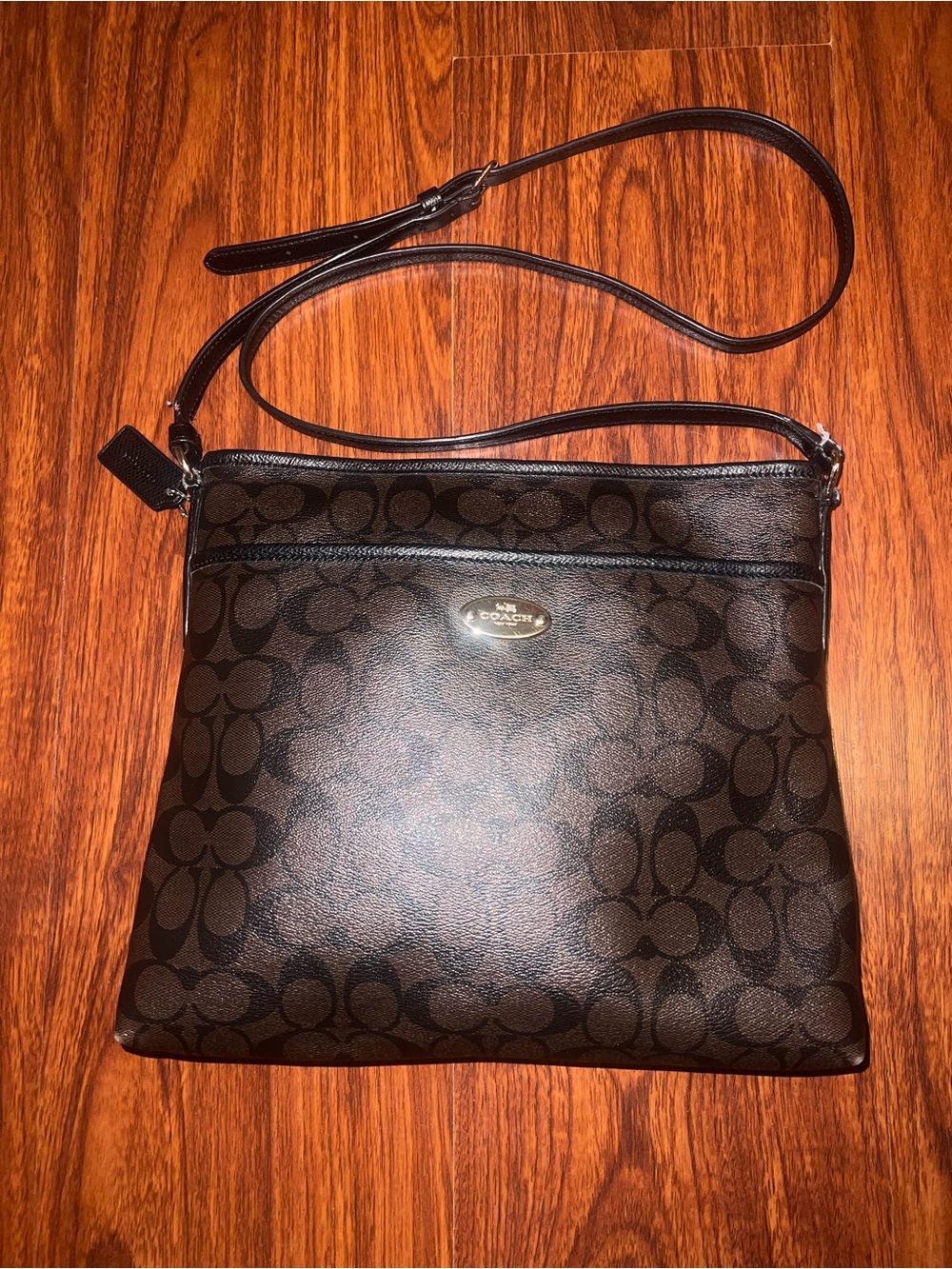 Coach Brown Signature Crossbody Shoulder Bag